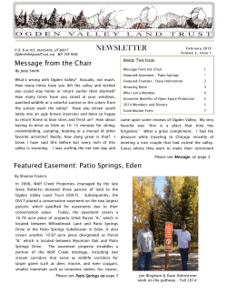Land Trust Newsletter 2015 Vol 3 Issue 1