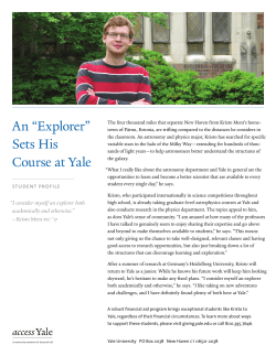 An âExplorerâ Sets His Course at Yale - Giving to Yale