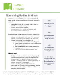 Nourishing Bodies & Minds - The Campaign for Grade