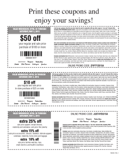 $50 off Print these coupons and enjoy your savings!