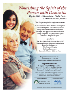 Nourishing the Spirit of the Person with Dementia