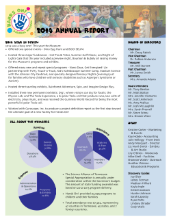 2014 Annual Report - Hands On! Regional Museum