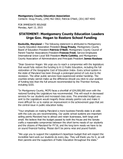 STATEMENT: Montgomery County Education Leaders Urge Gov