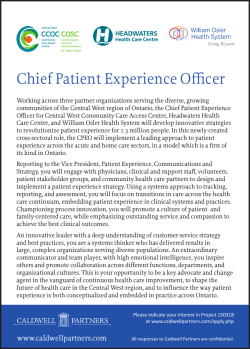 Chief Patient Experience Officer