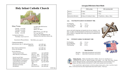 Current bulletin - Holy Infant Catholic Church