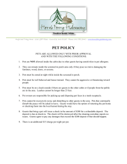 our Pet Policy for details