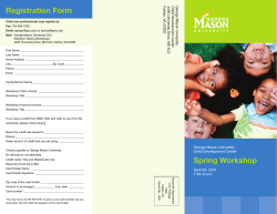 CDC Spring Workshop Flyer & Registration