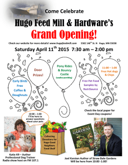 Grand Opening! - Hugo Feed Mill