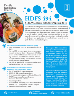 HDFS 494 Informational Flyer