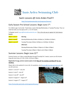 Swim Lessons Flier - Innis Arden Swimming Club