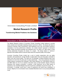 Market Research Profile Innovision in Market Research