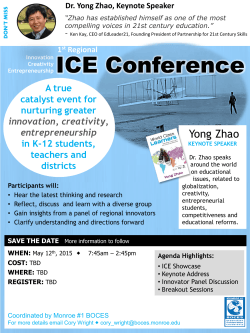 ICE Conference - Monroe #1 BOCES Instruction and Technology