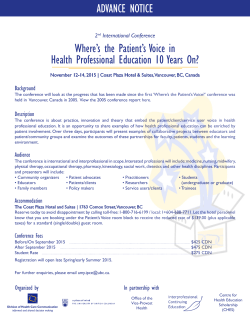 Where`s the Patient`s Voice in Health Professional Education 10