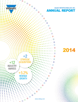 2014 Annual Report - Vishay Intertechnology