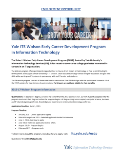 Yale ITS Wolson Early Career Development Program in Information