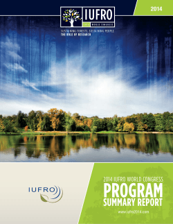 SUMMARY REPORT - IUFRO 2014 World Congress
