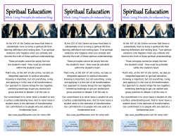 Spiritual Education Spiritual Educa - JOY Of Life Centre for Spiritual
