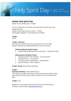 Jubilee Holy Spirit Day - Jubilee Community Church