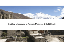 Enabling Ultrasound in Remote Maternal & Child Health