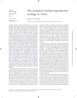 The evolution of plant reproductive ecology in China