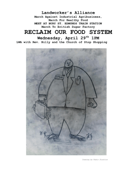 Reclaim our Food Flyer - The Land Workers` Alliance