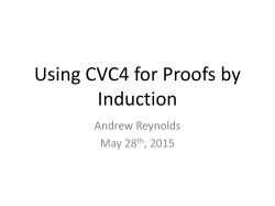 Using CVC4 for Proofs by Induction in SMT