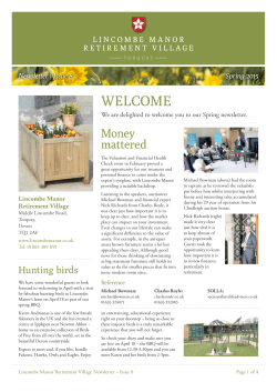 Newsletter - Lincombe Manor