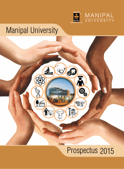 Prospectus 2015 Manipal University