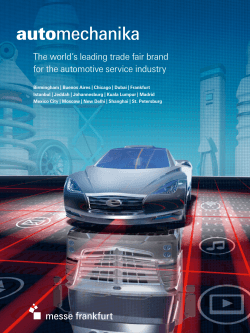 The world`s leading trade fair brand for the automotive service industry