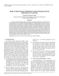Study of Open Access Publishing in Social Sciences and its
