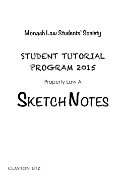 Property Law AA sketchnotes - Monash Law Students` Society