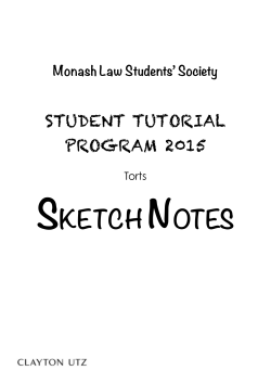 Torts Sketchnotes - Monash Law Students` Society