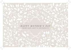 HAPPY MOTHER`S DAY - Notre Dame Mothers Day