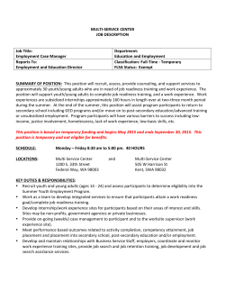 Employment Case Manager - Multi