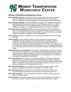 Glossary of Workforce Development Terms