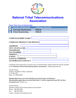 Membership Application Form - National Tribal Telecommunications