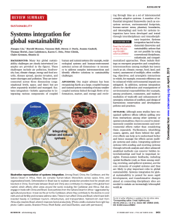 Systems integration for global sustainability