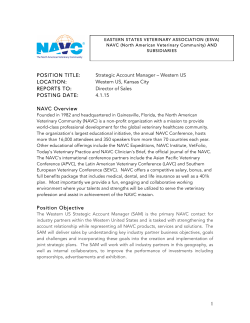 NAVC Hiring for Strategic Account Manager (Western