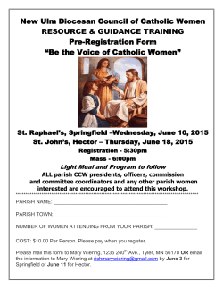 R&G2015 pre-registration sheet - New Ulm Diocese Council of