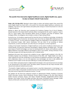 Digital Health Live Opening Press Release - English (4)