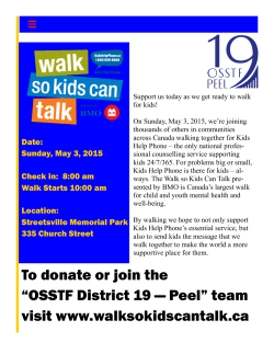 To donate or join the âOSSTF District 19 â Peelâ team visit www