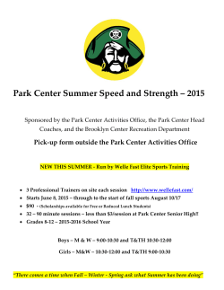 Park Center Summer Speed and Strength â 2015