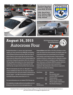 Event Info PDF - Porsche Club of America