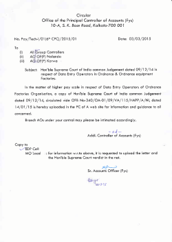 Hon`ble Supreme Court of India common Judgement dated 09/12/14