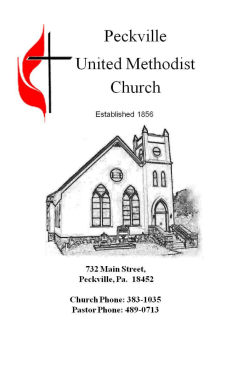 This week`s Worship Bulletin - Peckville United Methodist Church