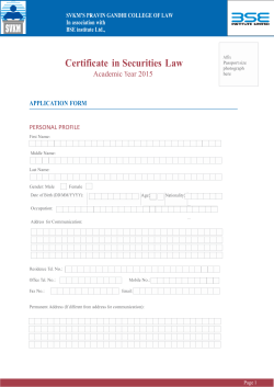 Application Form - Pravin Gandhi College of Law