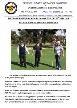 pica wa annual mike corser golf day may 2015 results