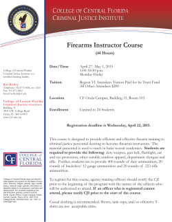 Firearms Instructor Course - College of Central Florida