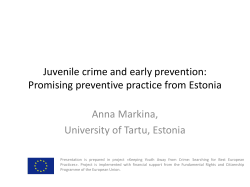 Juvenile crime and early prevention: Promising