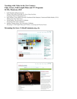 Presenting Video Clips to Students by Jeremy Butler [PDF